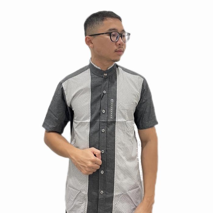 Jual Baju Koko Pria Dewasa Lengan Pendek Bordir Casual G9, M