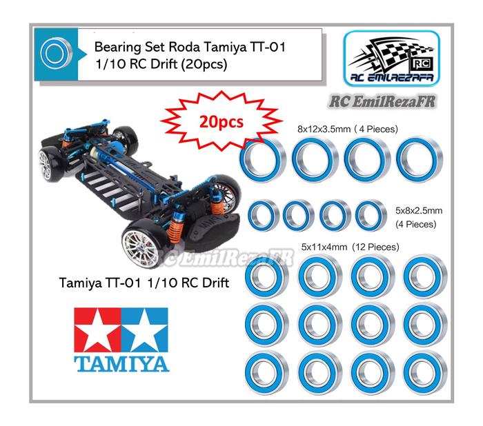 Gambar Bearing set 20 pcs Tamiya TT-01 Drift Rally RC Car dari Zeee Energy Indonesia undefined Tokopedia