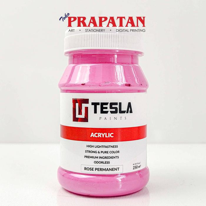 Gambar Cat Akrilik Tesla 250ml | Tesla Acrylic PART 2 - Rose Permanent dari Toko Prapatan_NEW undefined Tokopedia