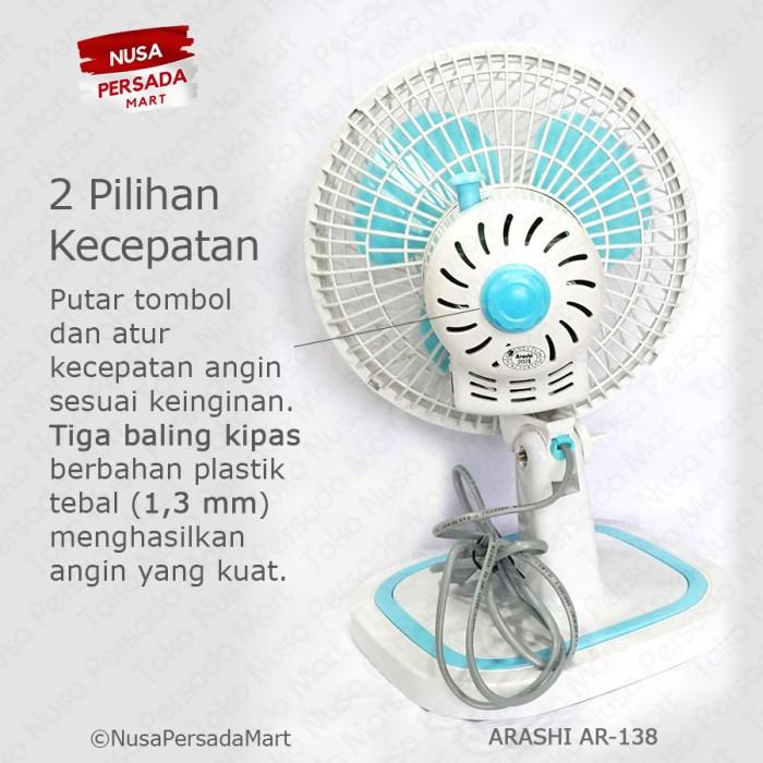 Gambar Arashi General Fan AR 138 Kipas Angin Duduk Meja Deskfan 8 Inchi - Biru dari Nusa Persada Mart undefined Tokopedia