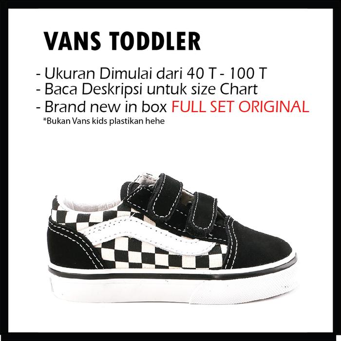 Jual VANS Toddler Kids Old Skool Primary Chekerboard Black White