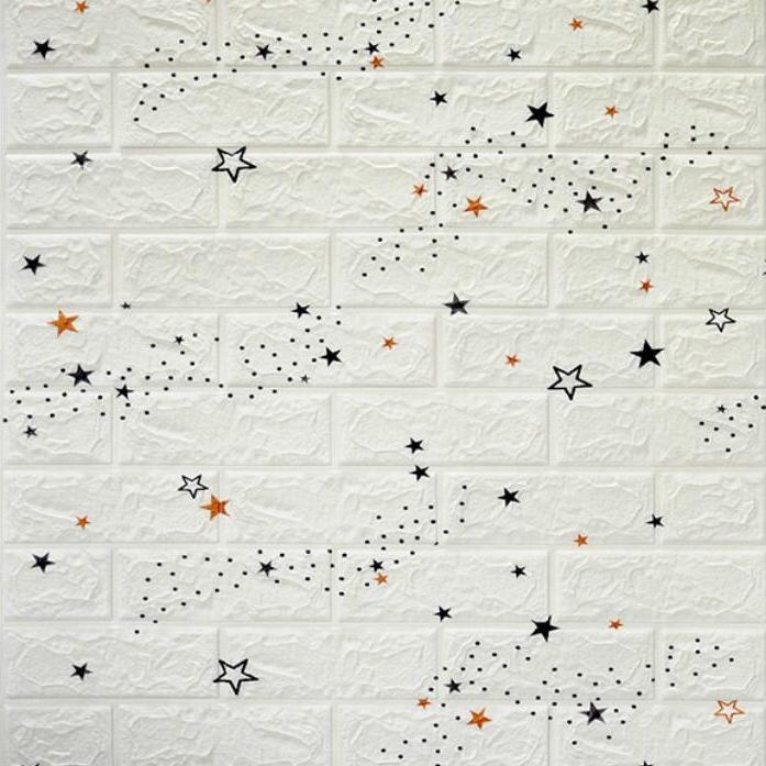 Gambar Wallpaper Dinding 3D Foam Motif Batu Bata Pola kartun anak-anak - Bintang, 35cm x 30cm dari kukuverdestor undefined Tokopedia