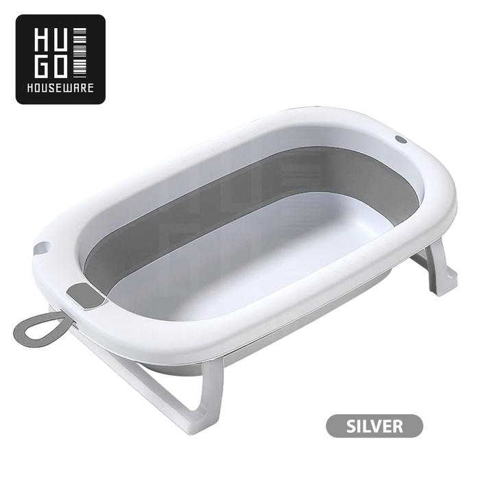 Gambar HUGO Bak Mandi Bayi Tempat Mandi Bayi Lipat Portable Foldable Baby Tub - Abu Basic dari Hugo Houseware undefined Tokopedia