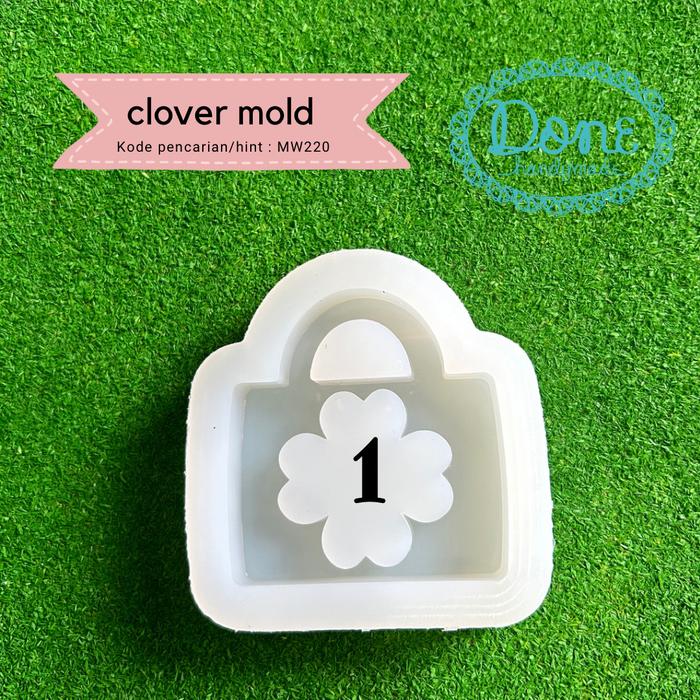 Gambar Done Handymade Mold clover cetakan semanggi cetakan resin mold mw220 - no.1 (5x5cm) dari Done Handymade undefined Tokopedia