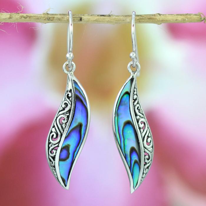 Gambar Anting Perak Kerang Bun Setengah Markis E816 - Abalone dari Putera Silver Jewelry undefined Tokopedia