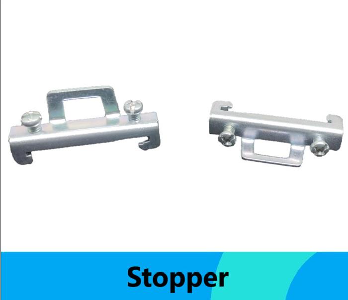 Gambar Isi 2 Pcs Stopper Stop End Plate Din Rail Rel MCB di Panel Box - 2 Pcs Stopper dari Pi Toserba undefined Tokopedia