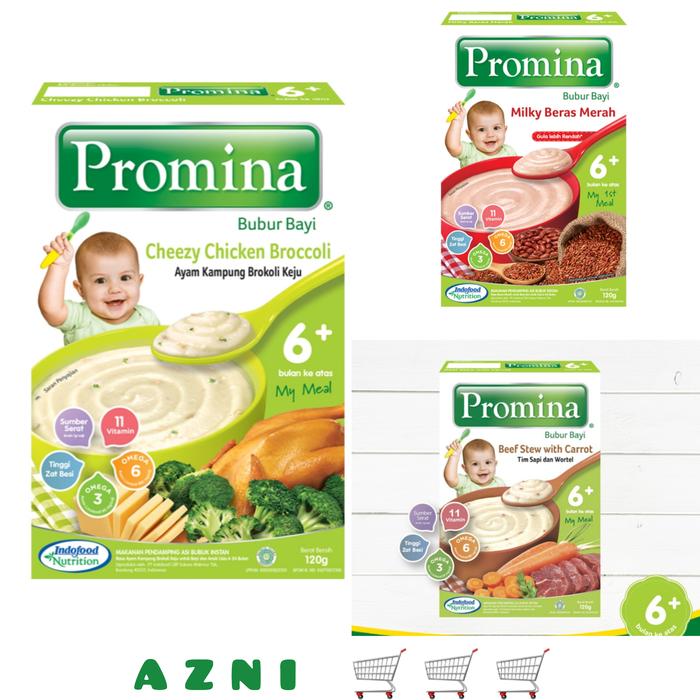 Gambar Promina Bubur 6+ All Varian - Ayam Kampung/ Sapi Wortel/ Beras Merah - AYAM KAMPUNG KE dari Azni Supermarket Pekanbaru Riau undefined Tokopedia