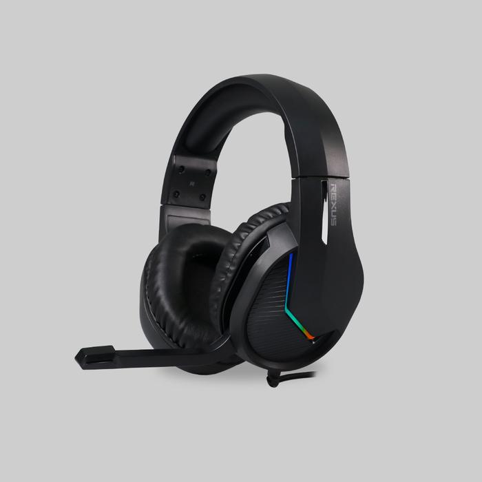 Gambar Headset Gaming Rexus Vonix F-80 | Aksesoris Komputer PC Kabel USB RGB Headphone - Hitam dari plasa computer undefined Tokopedia