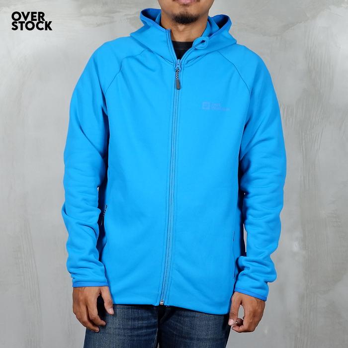 Gambar Jack Wolfski*n  Baiselberg Hooded Fullzip Fleece Jacket - JWJKT01-BLUE, S dari overstock.id undefined Tokopedia