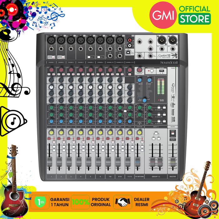 Gambar Soundcraft Signature 12 MTK Analog Mixer with USB Audio Interface dari GMI-MusicStore undefined Tokopedia