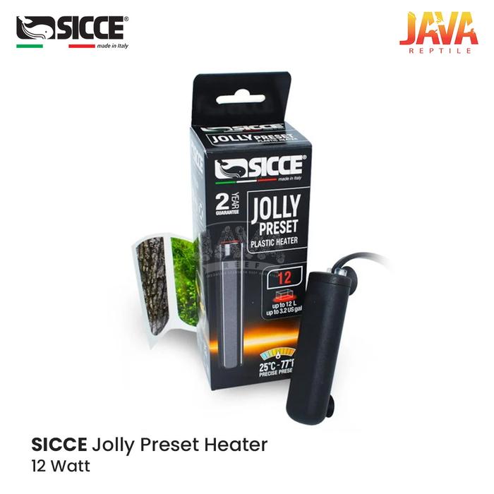 Gambar Sicce JOLLY PRESET Heater Penghangat akuarium kura kura air - 12 WATT dari Java Reptile undefined Tokopedia