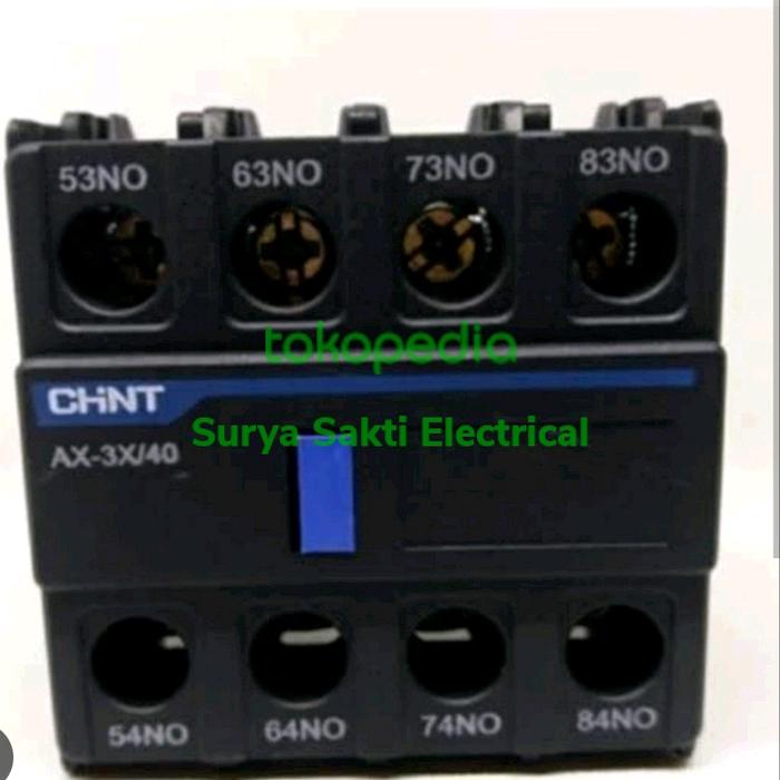 Gambar Kontak block auxillary Chint F4 - 40 / F4 - 04 / F4 - 31 / F4 - 13 4P dari Surya Sakti Electrical undefined Tokopedia