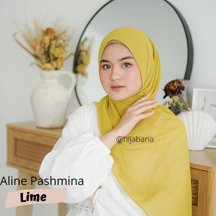 Gambar Hijab Harian Polos - Dark grey |Jilbab Pashmina Ceruty Babydoll Polos - Lime dari Hijabaria undefined Tokopedia