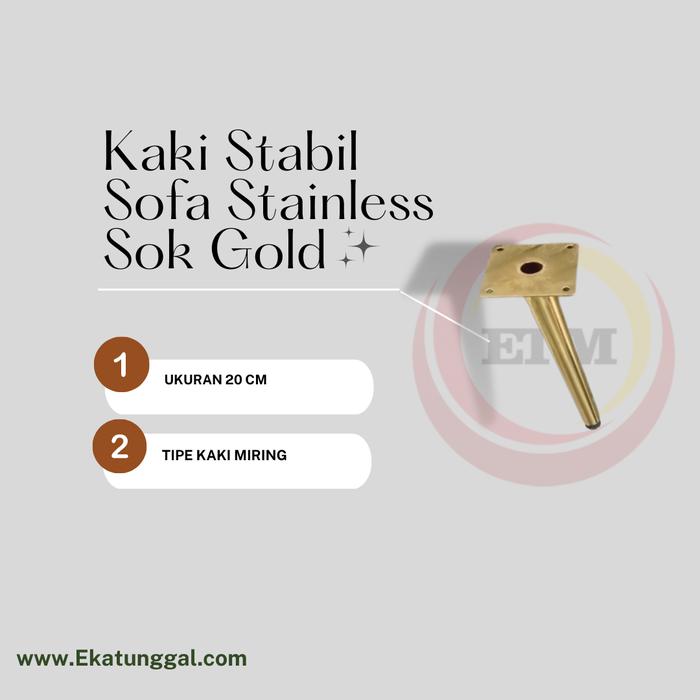 Gambar Kaki Sofa Stainless / Kaki Meja Besi tinggi 20 - 60 cm - SOK-G20cm dari Ekatunggal_id undefined Tokopedia