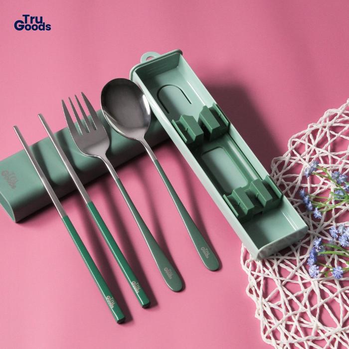Gambar Cutlery Set Pocket / Alat makan set Tru Goods Bundle - 2 pcs - Green V 0.1 dari Tru Goods_NEW undefined Tokopedia