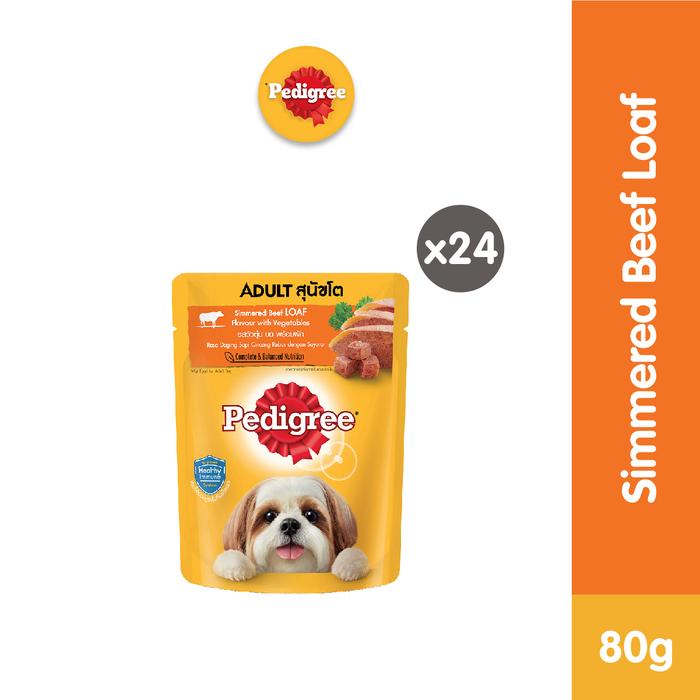 Gambar PEDIGREE Makanan Anjing Basah Pouch 80gr - Isi 24 - Beef & Veg dari Pedigree Official Store undefined Tokopedia