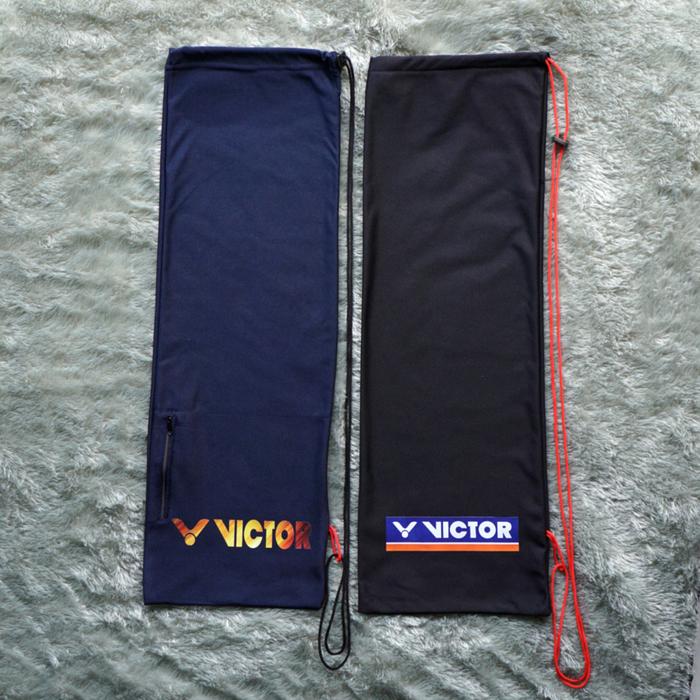 Gambar tas raket badminton victor kain serut - navy orange, tanpa kantong dari Hi Zeline undefined Tokopedia