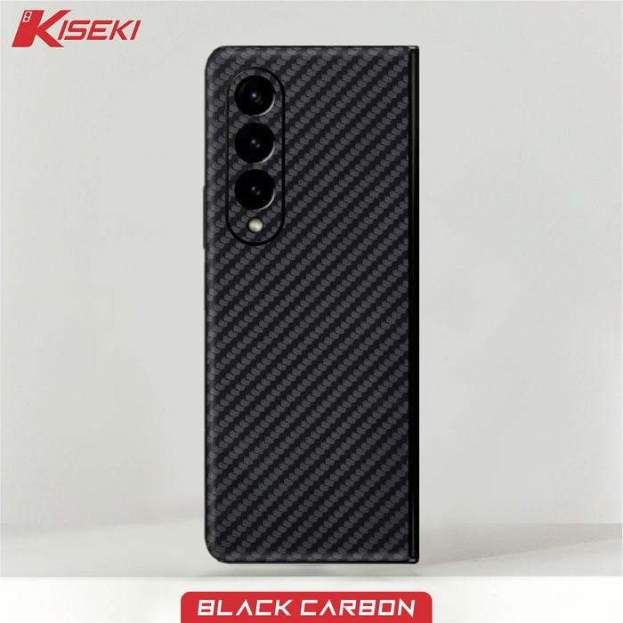 Gambar Kiseki Skin Samsung Z fold 3 on Back Case Carbon Leather Custom dll - Black carbon dari Kiseki Skin undefined Tokopedia