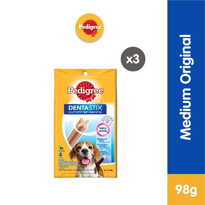 Gambar Pedigree Dentastix Medium Dogs 98gr / 4 Sticks - isi 3 - Original dari Pedigree Official Store Kota Tangerang Tokopedia