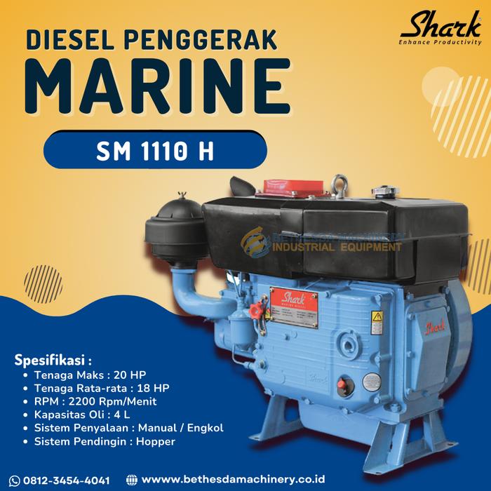 Gambar Mesin Penggerak 20 Pk Hopper Diesel Marine 24 Hp Shark SM1110 - 20 HP / 18 HP dari Engineering Machine undefined Tokopedia
