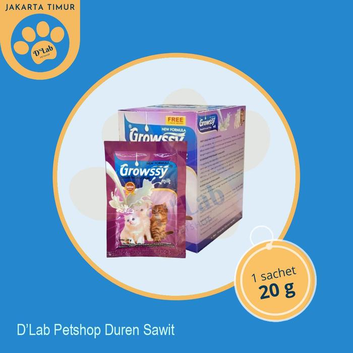 Gambar Susu kucing GROWSSY untuk kitten dan adult per BOX - Sachet dari D'Lab Petshop undefined Tokopedia