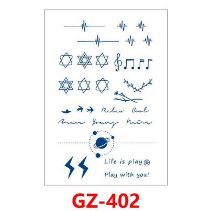 Gambar Tato Semi Permanent Tahan 1 Bulan 18x11cm Stiker Tato Temporary GZ 407 - GZ- 402 dari febtatto 3 undefined 4 Tokopedia