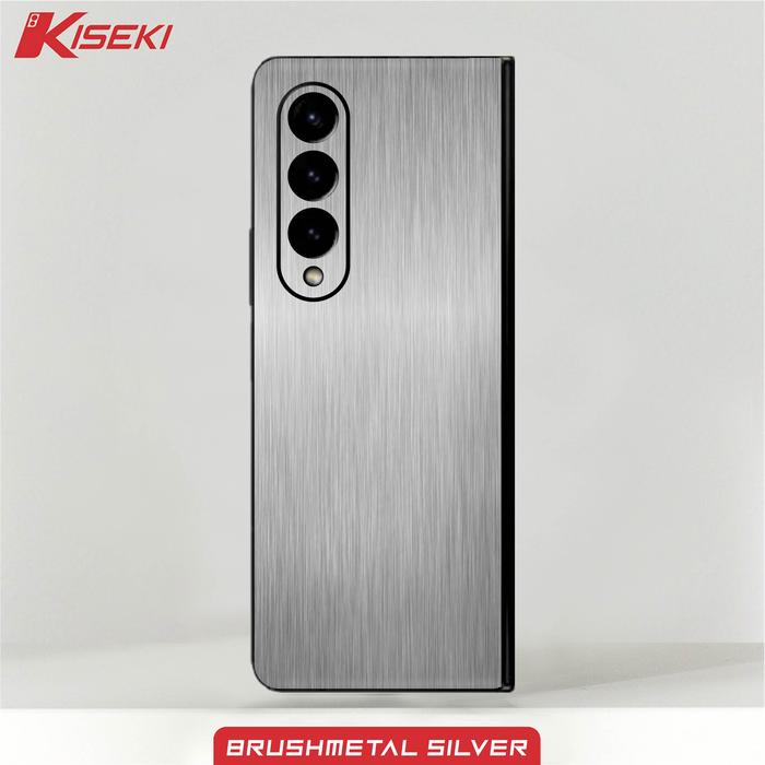 Gambar Kiseki Skin Samsung Z fold 3 on Back Case Carbon Leather Custom dll - Silver brush dari Kiseki Skin undefined Tokopedia