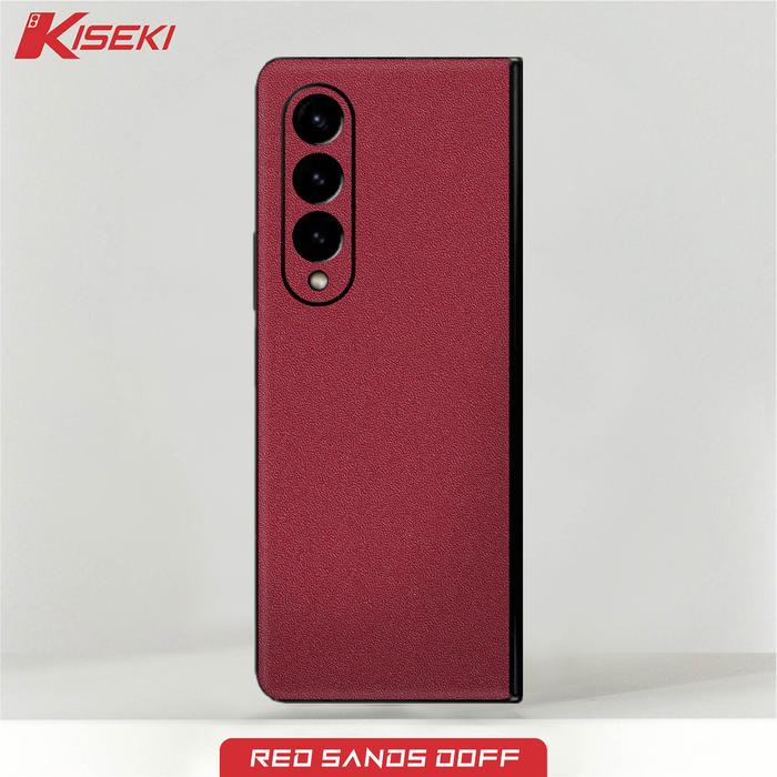 Gambar Kiseki Skin Samsung Z fold 3 on Back Case Carbon Leather Custom dll - Red sand doff dari Kiseki Skin undefined Tokopedia