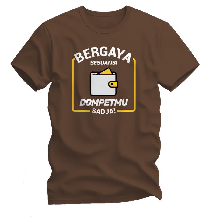 Gambar H-021 Kaos Hijrah Bergaya sesuai isi Dompet mu sadja - Cokelat, M dari Jogist undefined Tokopedia