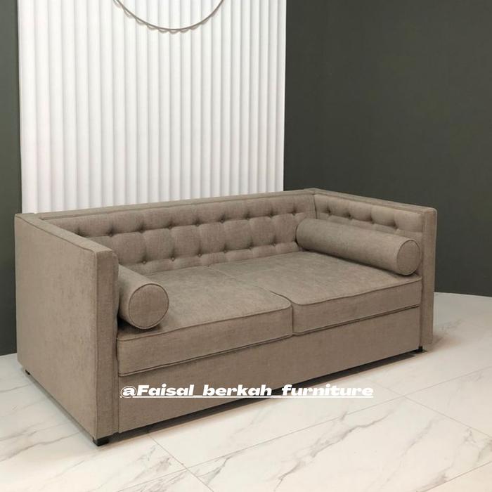 Gambar Sofa retro minimalis 2 seater,sofa ruang tamu rangka jati new dari FAISAL BERKAH FURNITURE undefined Tokopedia