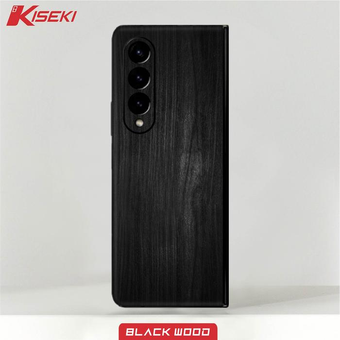 Gambar Kiseki Skin Samsung Z fold 3 on Back Case Carbon Leather Custom dll - Black wood dari Kiseki Skin undefined Tokopedia