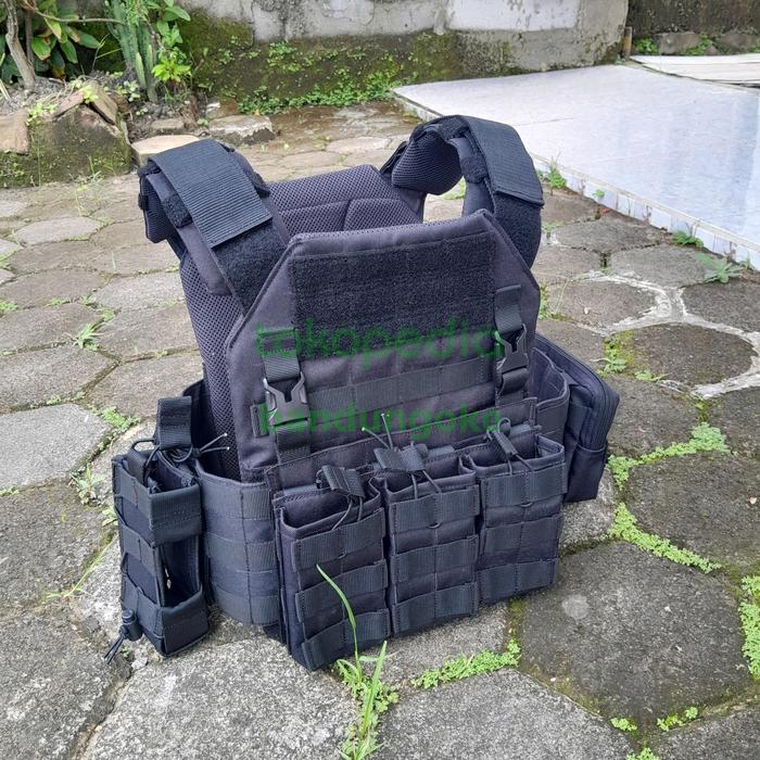 Gambar Tactical Vest Airsoft Plate carrier Rompi TNI Polri Kevlar Anti Peluru dari BandungOke undefined Tokopedia