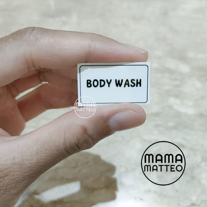 Gambar STICKER BENING Label Nama Botol Refill Isi Ulang Stiker Transparan - Body Wash, Sticker Only dari mamamatteoid undefined Tokopedia
