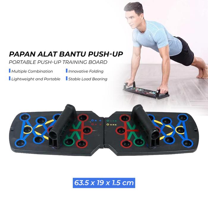 Gambar Papan Alat Bantu Pushup Training Board Portable pull push up - TANPA COUNTER dari LUDOZ store undefined Tokopedia