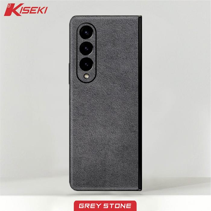 Gambar Kiseki Skin Samsung Z fold 3 on Back Case Carbon Leather Custom dll - Grey stone dari Kiseki Skin undefined Tokopedia
