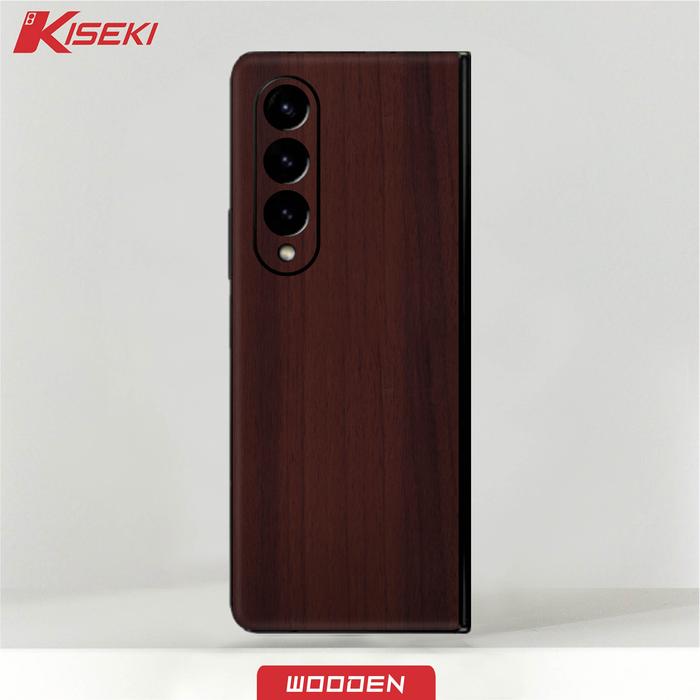 Gambar Kiseki Skin Samsung Z fold 3 on Back Case Carbon Leather Custom dll - wooden dari Kiseki Skin undefined Tokopedia