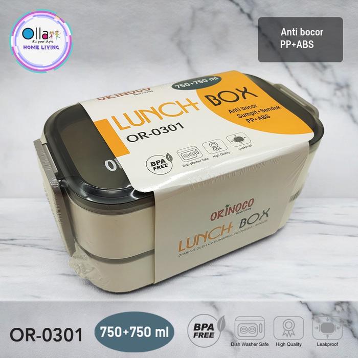 Gambar Lunchbox Double-Layer Ukuran Besar 1500 ML Kotak Makan Ala Jepang 2 Susun - OR 301 - Olive dari Ollahomeliving undefined Tokopedia