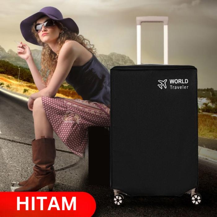 Gambar Cover Koper Kain Premium Pelindung Koper Size 18 s/d 28 Inch - 91004 - Hitam, 22 INCH dari Taskiplingckanello undefined Tokopedia