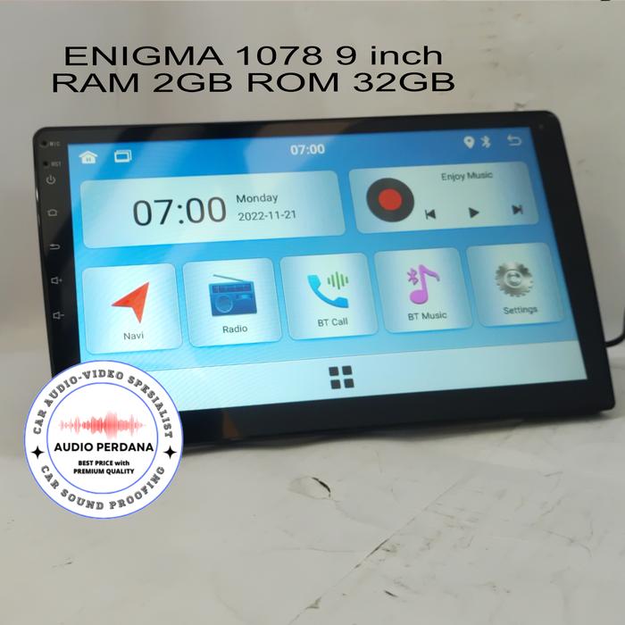 Gambar Head Unit Android Enigma EG 1078 Ram 2 Rom 32GB 9 / 10 Inch Carplay - HU 9" Only dari Audio Perdana undefined Tokopedia