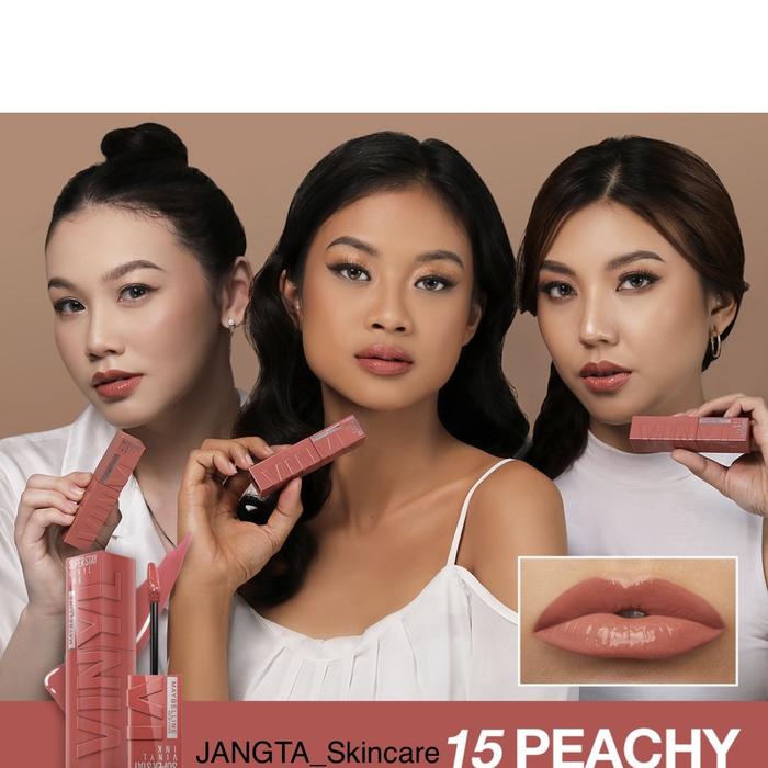 Gambar Maybelline Superstay Vinyl Ink - Liquid Lipstick - Transferproof - PEACHY dari JANGTA Skincare undefined Tokopedia