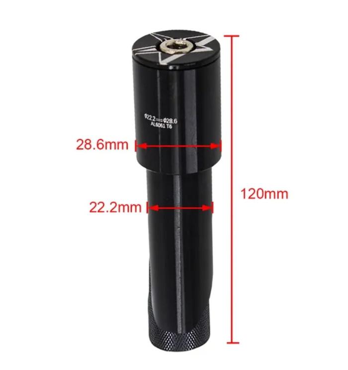 Gambar Adaptor extender Fork Stem Stang 20.8 / 22.2 To OS 28.6 sepeda anak - 22.2 mm dari Munky Bike undefined Tokopedia