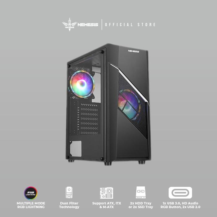 Tokopedia Computer Case Jual PC CASE / CASING PC GAMING NYK NEMESIS T25 ELIXIR FREE FAN CASE ...