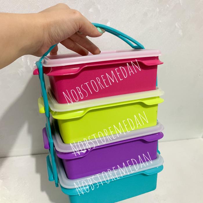 Gambar Nutria Square Rantang Makanan 4 Tingkat Moorlife - Rainbow dari Nobstoremedan undefined Tokopedia