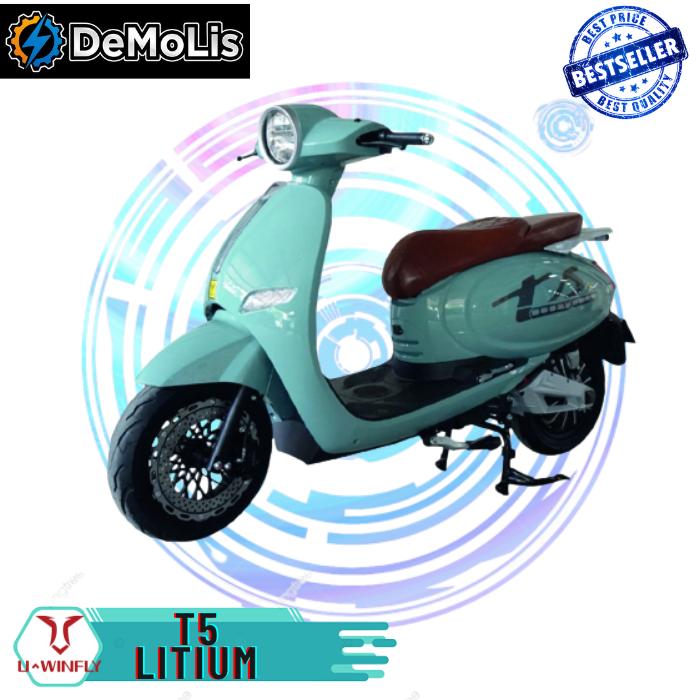 Gambar Sepeda Motor Listrik UWINFLY T5 LITHIUM Garansi Resmi SNI - Biru Muda dari demolis indo undefined Tokopedia
