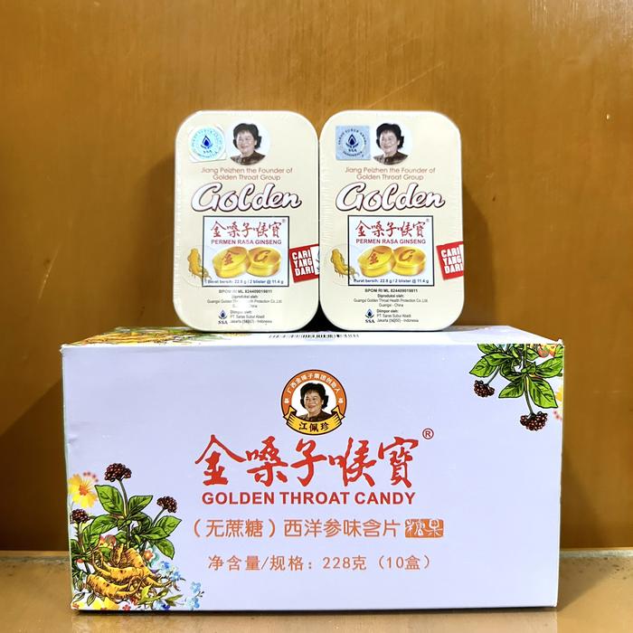 Gambar Golden Throat Candy Rasa Ginseng - Permen Pelega Tenggorokan dari Abadi Medan undefined Tokopedia