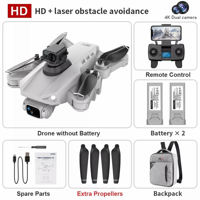 Gambar DRONE GPS L900 SE MAX 4K HD CAMERA WIFI5G OPTICAL FLOW ANTI TABRAK - Abu 2Batterai dari Brother_hood undefined Tokopedia