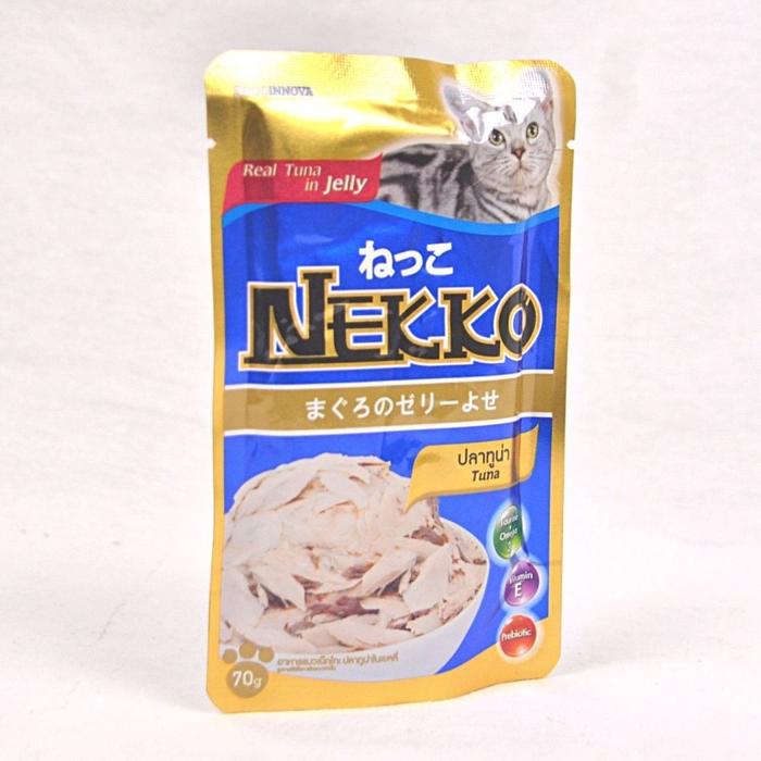 Gambar Nekko Pouch Wet Cat Food Makanan Kucing Basah Sachet 70 GR Not Whiskas - Tuna Original J dari SunnyPaws undefined Tokopedia