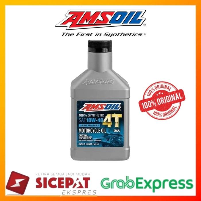 Gambar Amsoil Oli 4 Stroke 10W40 Manual Metric Full Synthetic CBR R15 NINJA - Manual, 946ml dari Tokomurah.acc undefined Tokopedia