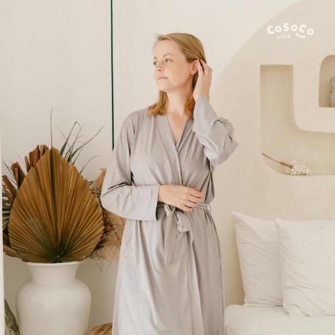 Gambar Ready Stok Women'S Tencel Robe - Cosoco Promo - Sage Green dari We-Ef Ent undefined Tokopedia