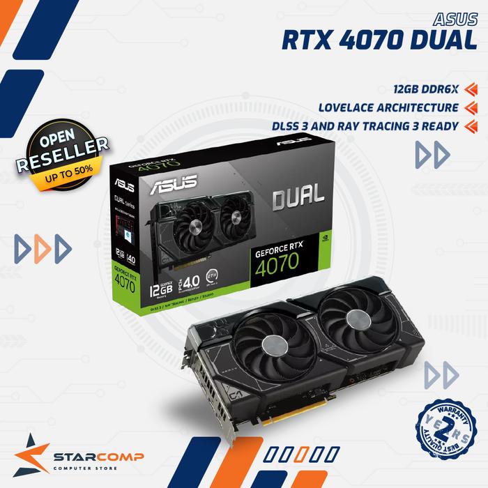 Gambar Asus DUAL GeForce RTX­­ 4070 12GB GDDR6X VGA RTX4070 dari Starcomp Origin undefined Tokopedia